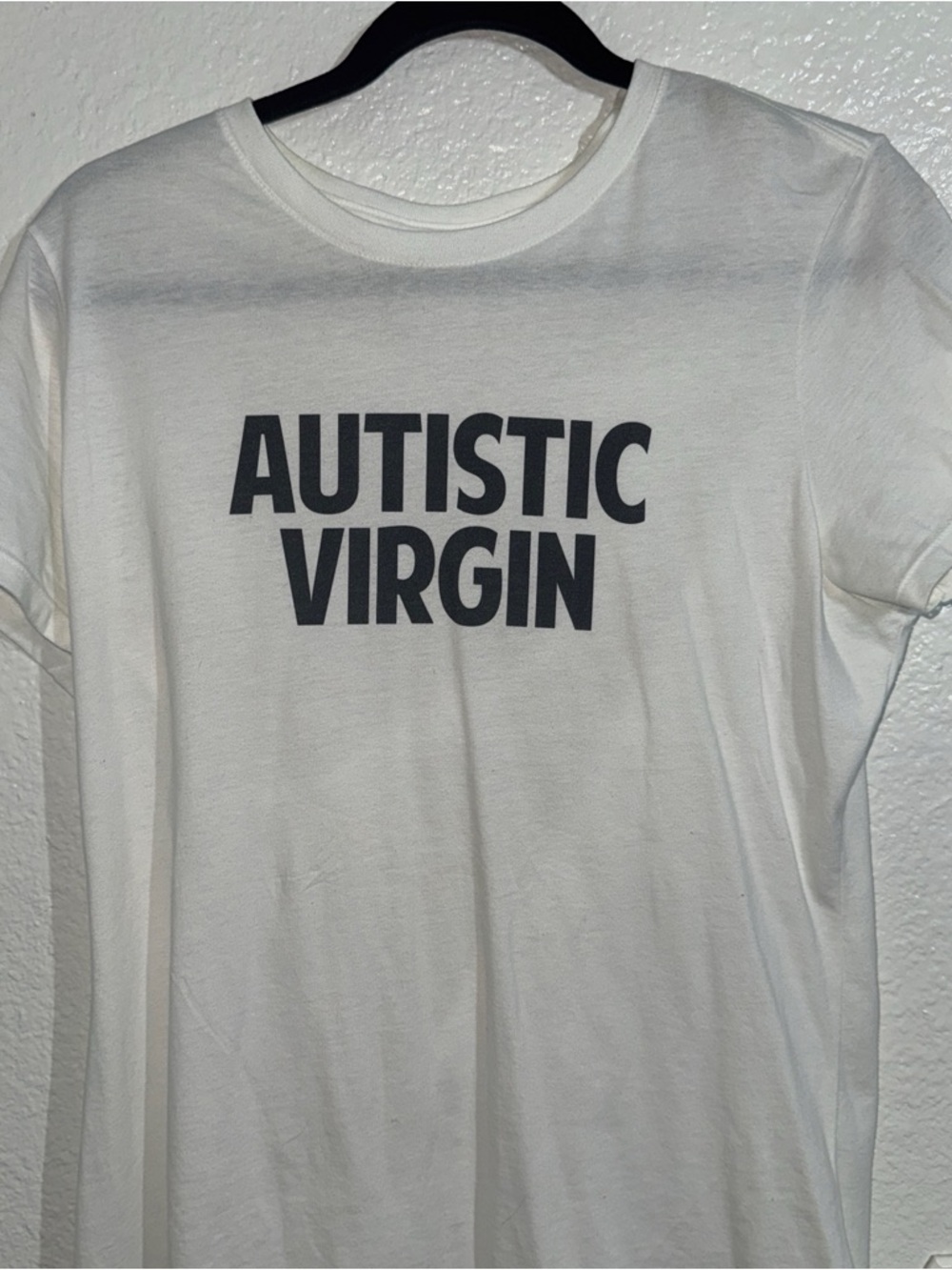 White Graphic Tee 'Autistic Virgin'